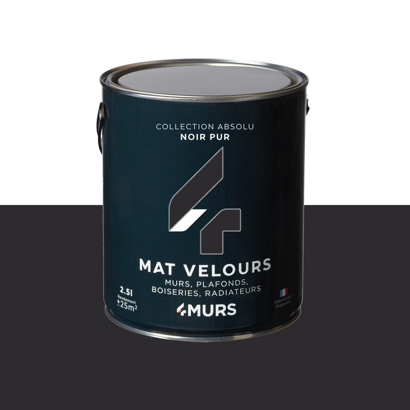 Peinture noire Mat/Mat Satinée