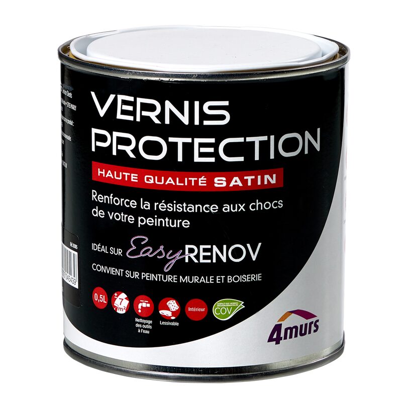 4MURS Peinture VERNIS PROTECTION Acrylique incolore Satiné 0,5 L