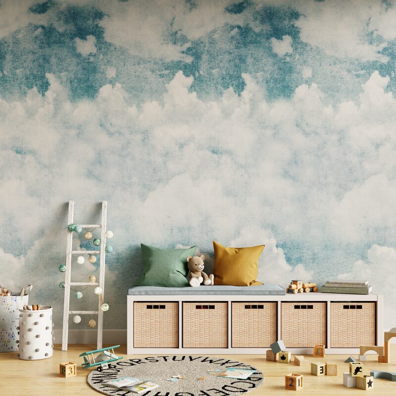 Papier peint nuages enfant